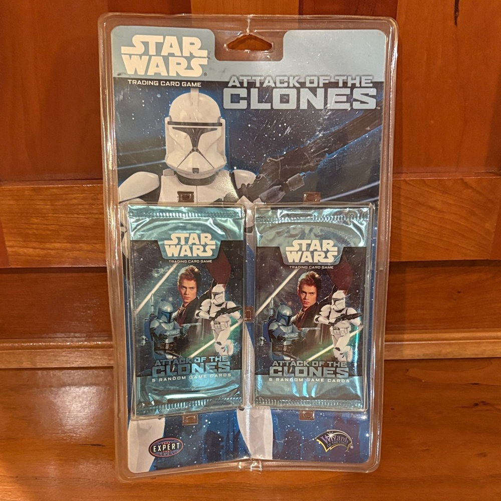 Star Wars Attack of the Clones Booster Packs - Blue & Silver Packaging